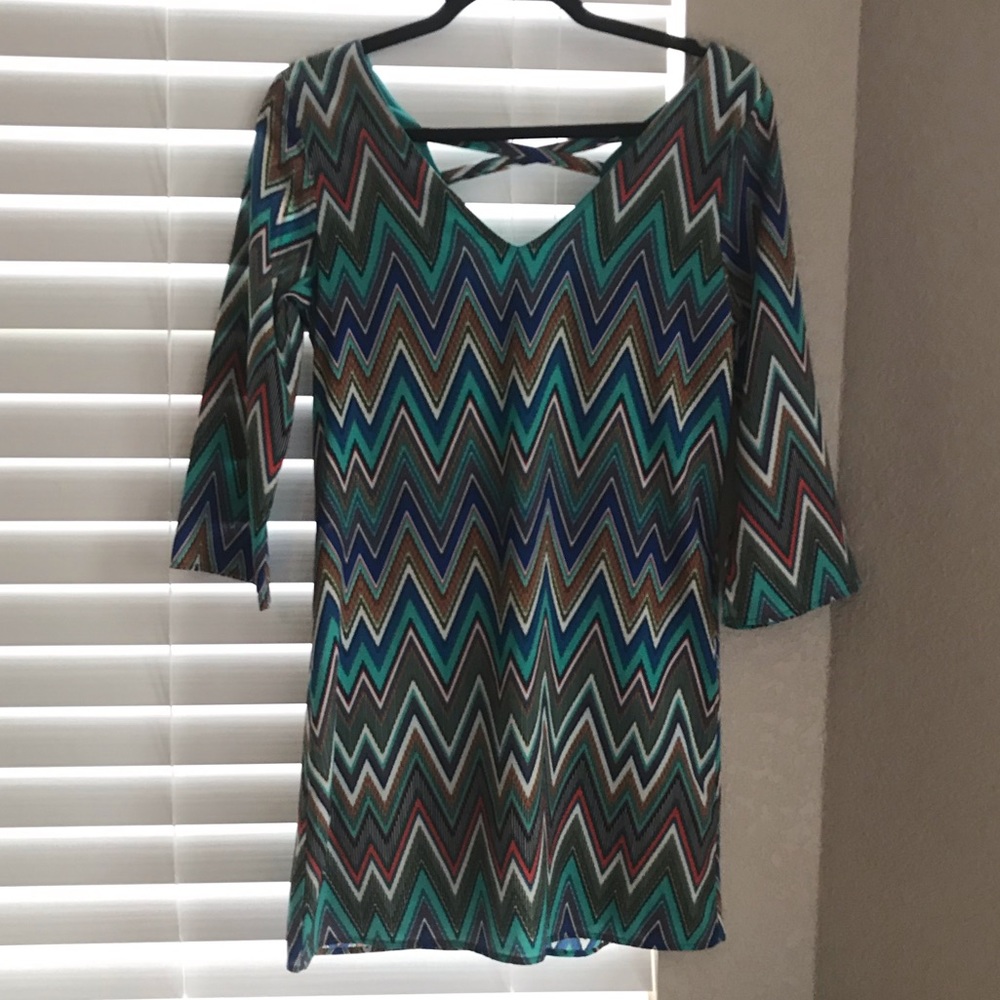 Chevron print dress